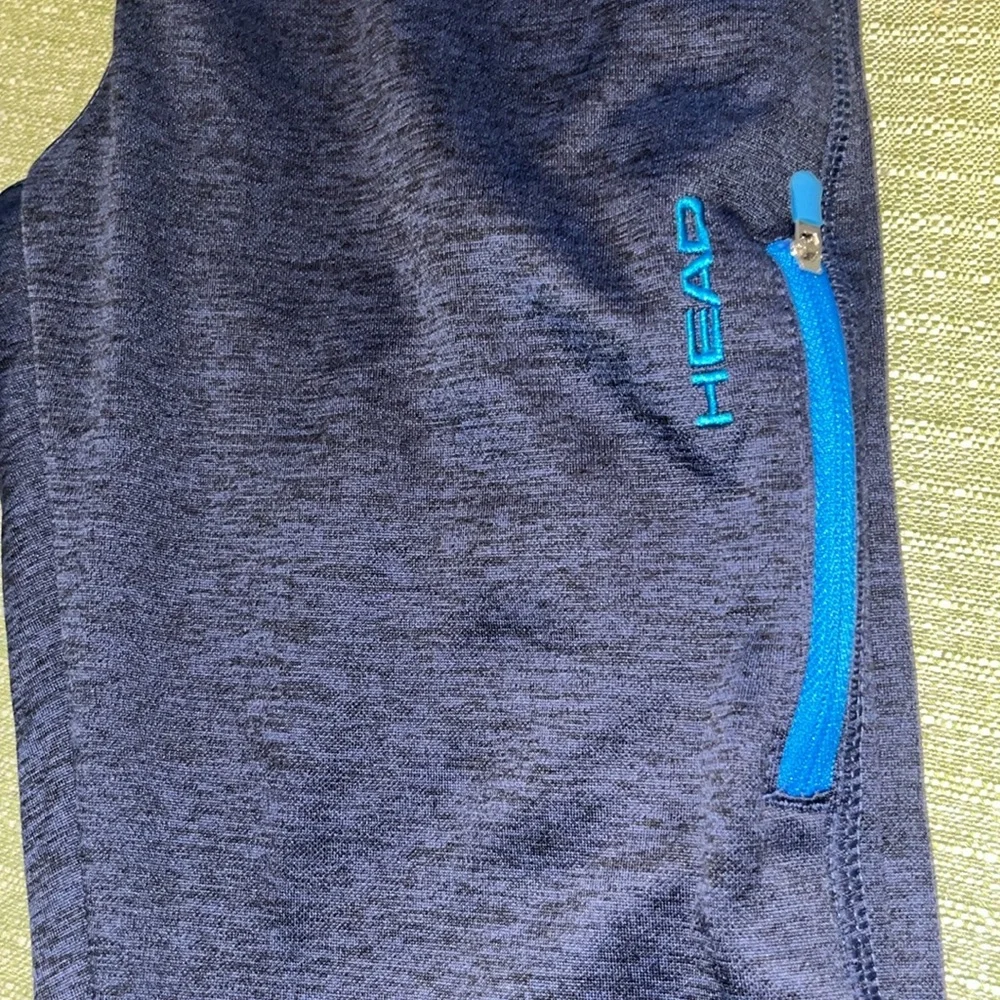 HEAD Boy's Fleece Navy Heather Blue Jogger Elastic Waistband Pants sz S EUC